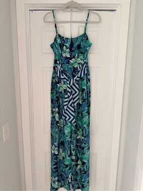 Lilly Pulitzer Navy Dress with Pink Label Accent 🩷
